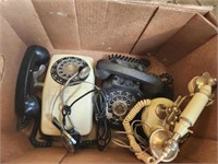 3 Vintage Rotary Phones Telephones & Operator
