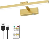 Gold Battery Operated Picture Light