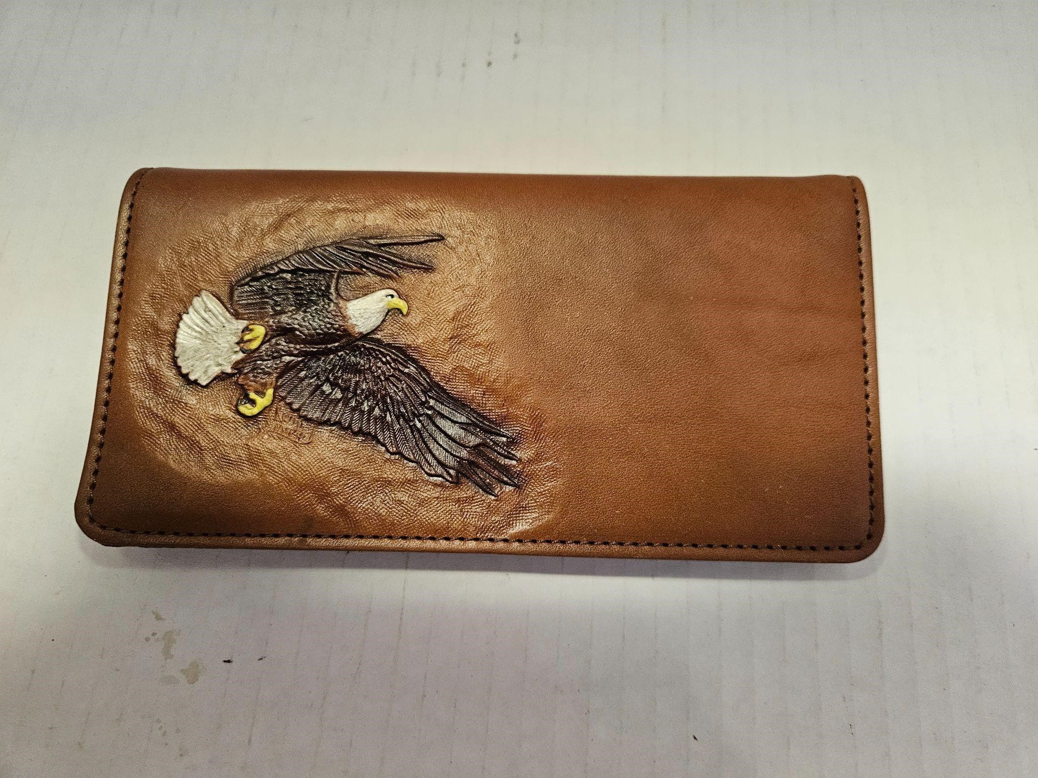 Wallet Checkbook Holder Eagle