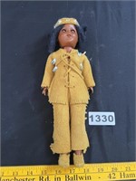 Antique Indian Doll w/ Leather Clothing