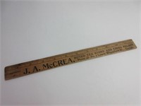 J.A.McCrea Guelph Advertising Ruler