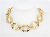 Chanel Gold Fashion Oval Necklace