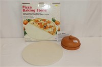 New Pizza Stone and Garlic Baker
