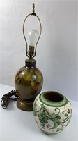Vintage lamp / Inarco Italian pottery vase