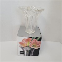 Mikasa glass vase with box