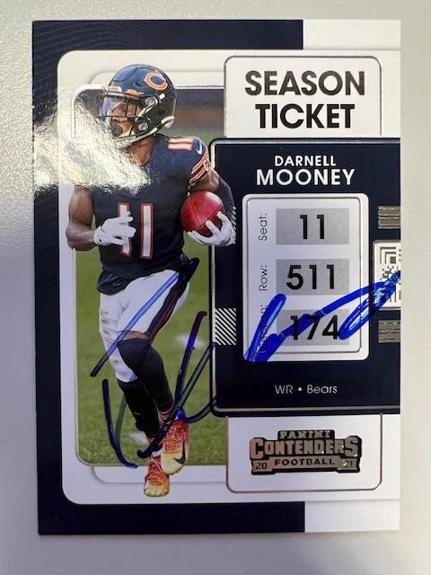 Bears Darnell Mooney Signed Card with COA