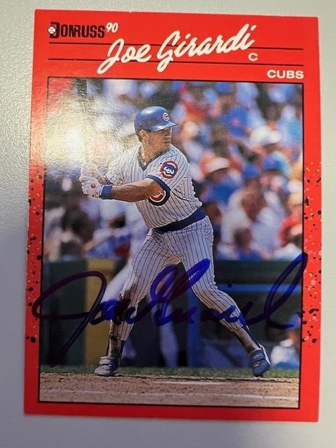 Cubs Joe Girardi Signed Card with COA