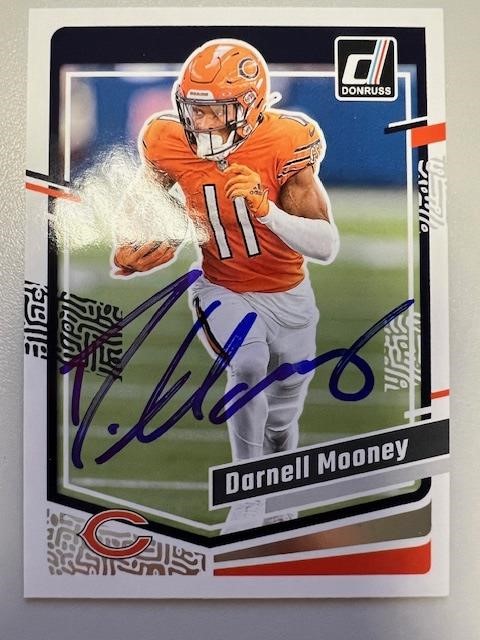 Bears Darnell Mooney Signed Card with COA