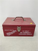 Milwaukee drill, tool box and other content