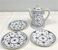Royal Copenhagen Plates, Blue and White Tea Pot