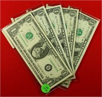 (5) 1963-77 $1 Miscellaneous Dollars CU+