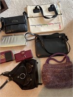 Misc. bags, wallets & purses. Living room.