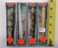 4 Rapala Fishing Lures H-13- new in pkgs.