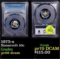 Proof PCGS 1975-s Roosevelt Dime 10c Graded pr69 d