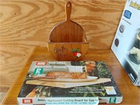 NOS Cutting Board for gas grill & plate* holder