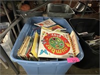 LARGE BIN OF MISC CHILDRENS BOOKS MORE