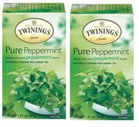 2 Packs - Twinings Pure Peppermint Herbal Tea
