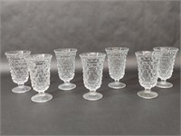 Seven American Fostoria Footed Juice Glasses