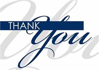 We sincerely THANK YOU for your business!