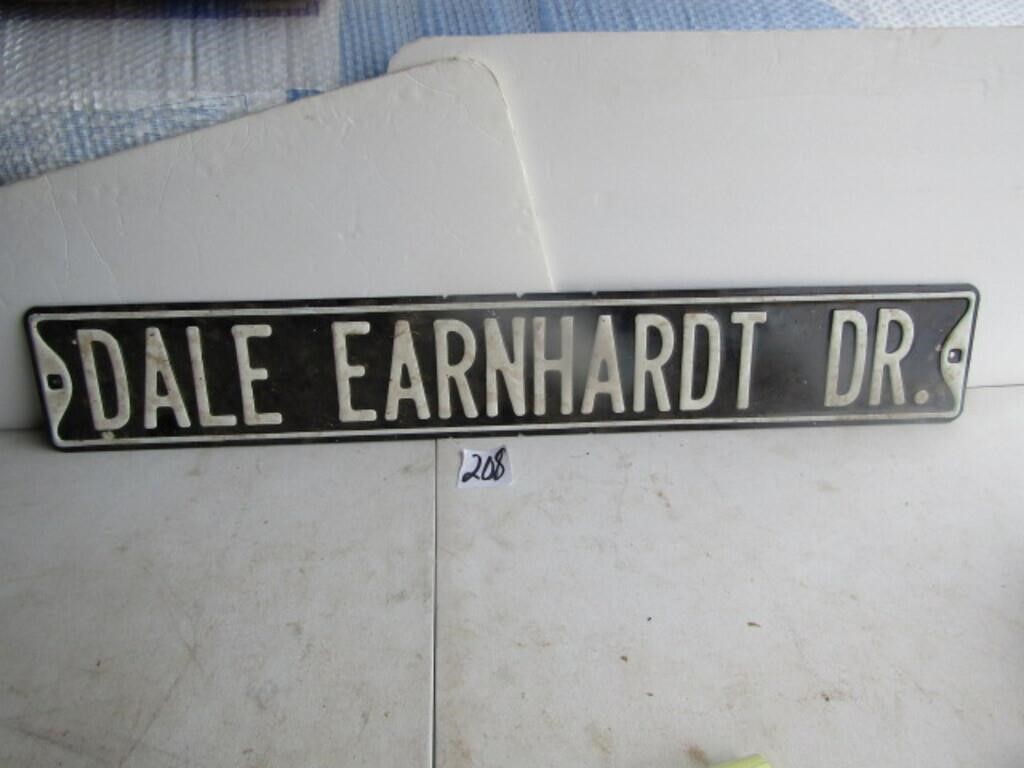 DALE EARNHARDT DR EMBOSSED STREET SIGN 6 X38"