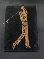 Golfer Copper String Art, Bugs Bunny String Art.