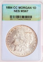Coin 1884 CC Morgan Silver Dollar Rare Date