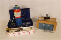 Small Woodworkers Vise and Propane Torch in Case