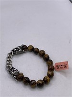 NEW TIGERS EYE STONE BEAD BRACELET