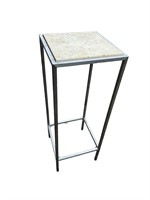 Metal and Stone Top Stand