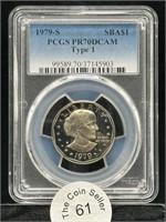 1979 S Type 1 (T1) Proof Susan B. Anthony (SBA) Do