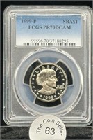 1999 P PCGS PR70 DCAM - Susan B. Anthony Dollar SB