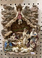 Nativity scene wall hanging measures 12 x 9.