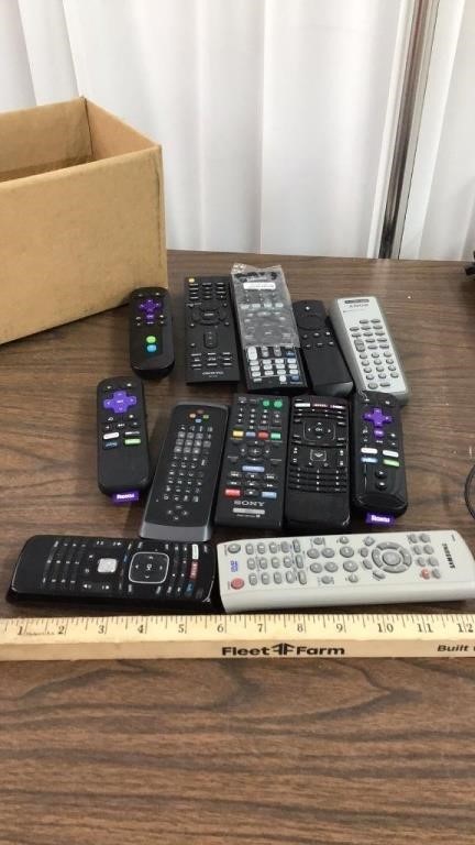Box of remotes