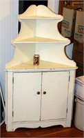 Vintage Corner Cabinet Shelf Shabby-Chic
