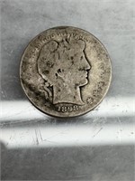 1898 Barber Half -90% Silver Bullion Coin