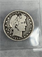 1893 Barber Half -90% Silver Bullion Coin