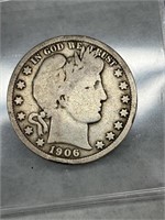 1906-O Barber Half -90% Silver Bullion Coin