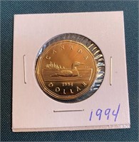 UNCIRCULATED LOONIE 1994