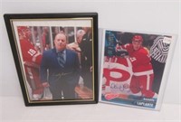 (2) autographed Detroit Redwings including coach