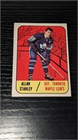 1967 68 Topps Hockey Allan Stanley #13