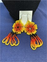 Indigenous inspired beaded earrings