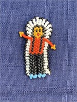 Beaded Indian Native American pin