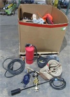 Tool Bag, Torch, Fire Extinguishers-