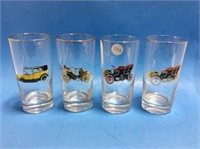 4 Antique Car Glasses