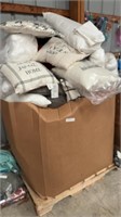 Large box of misc pillows