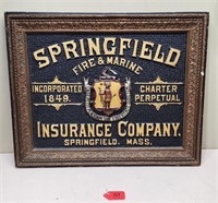 Springfield Fire Insurance Plaster Sign