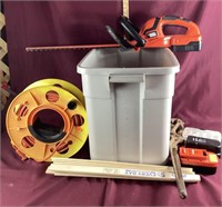 Tub With Assortment Of Tools & More