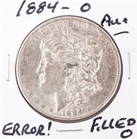 Coin 1884-O Morgan Silver Dollar "Filled O" AU