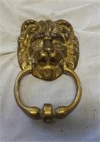 Brass Lion Head Door Knocker