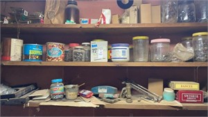 Shelf lots & hanging tools- variety